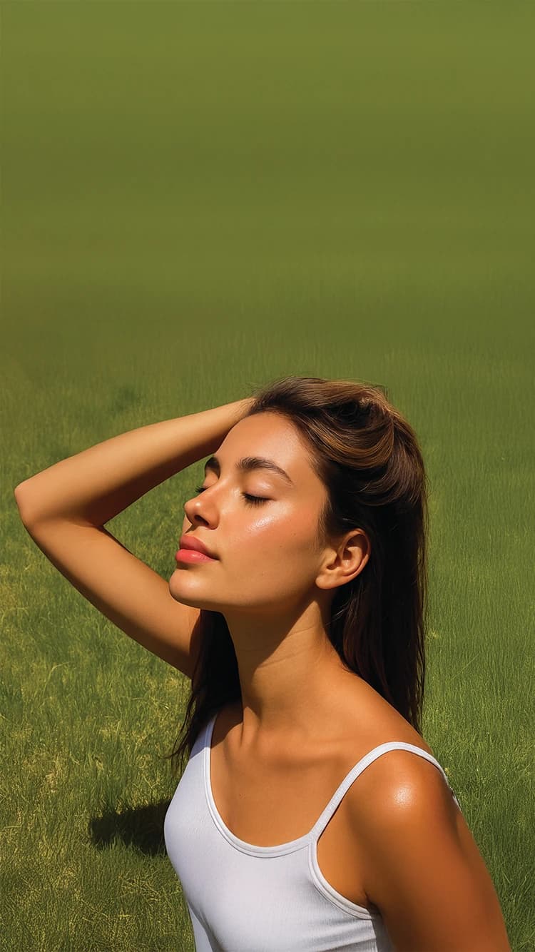 Woman outside in sunlight for NAD+ treatment promotion