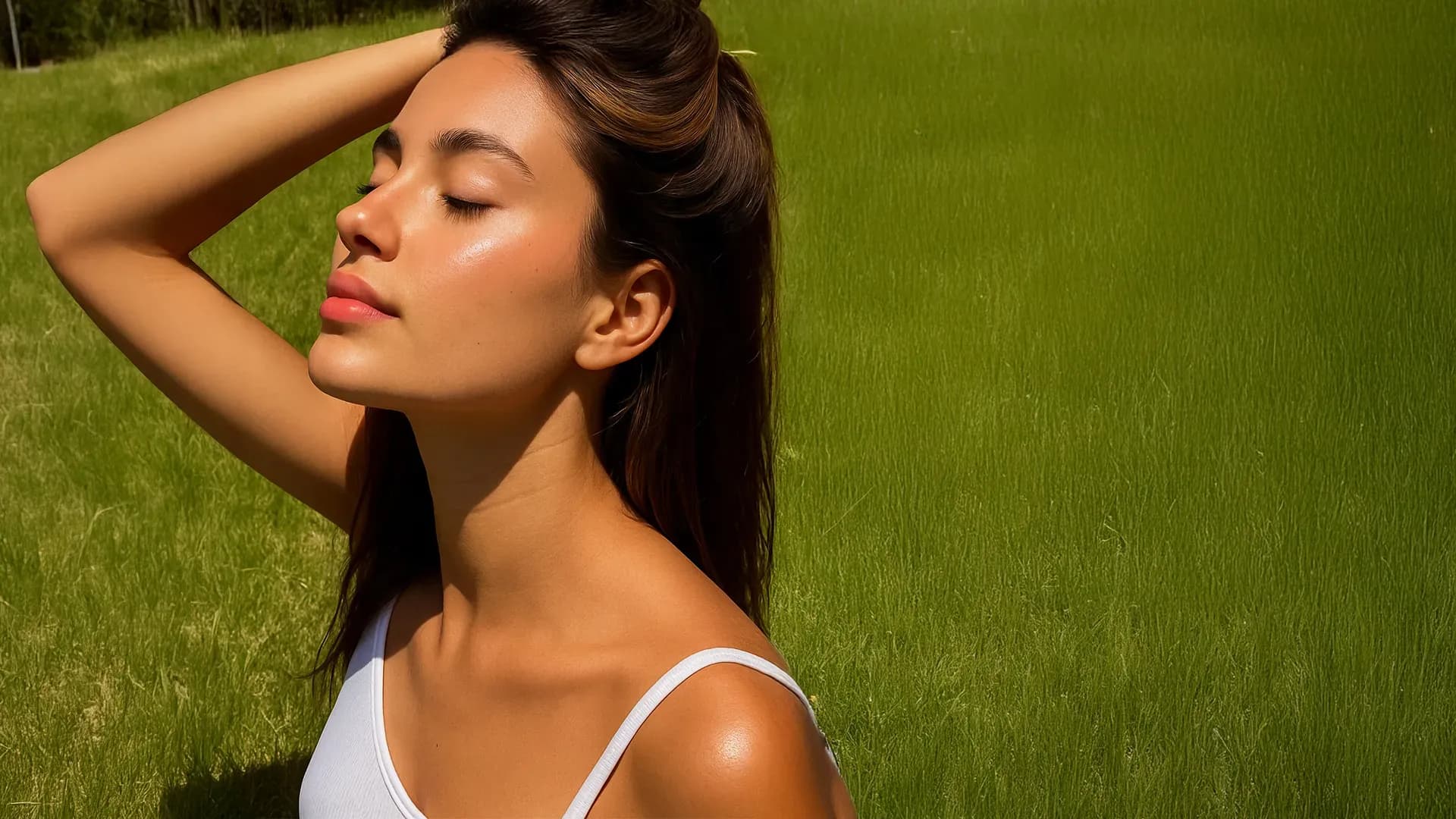 Woman outside in sunlight for NAD+ treatment promotion